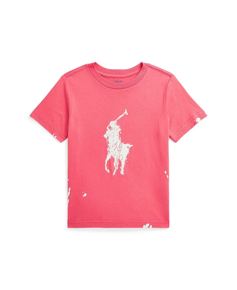 Polo Ralph Lauren Toddler and Little Boys Big Pony Paint-Splatter-Print T-Shirt