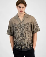 Hugo by Hugo Boss Men's Espino Oversized-Fit Liberty Floral Button-Down Camp Shirt