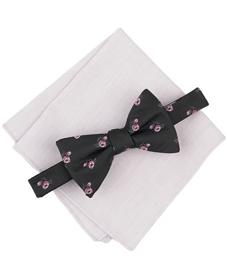 Bar Iii Men's Floral Bow Tie & Solid Pocket Square Set, Exclusively at Macy's