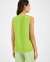Kasper Women's Sleeveless V-Neck Top, Regular & Petite