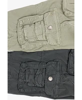 Raw X Big Boys 2 Pack Combo Belted Twill Cargo Shorts 8-18