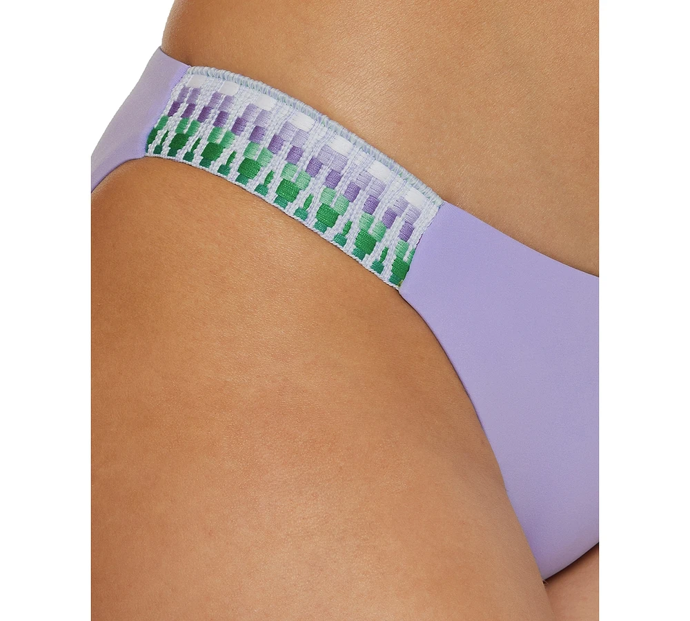 Becca Women's Fiesta Side-Tab Scoop Bikini Bottoms