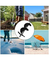 Yescom 10" Earth Auger Bit Bulb Planter Tool Planting Flower Fence Post Garden Spiral Hole Gardening Project
