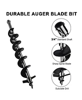 Yescom 4" Earth Auger Drill Bit Bulb Planter Tool for Planting Flower Fence Post Umbrella Hole Digger Gardening Project