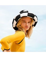 Brunna.co Shilo Checkered Crochet Hat In & White