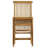 Outdoor Solid Teak Wood with Stained Finish Hyannis Folding Dining Chairs - Light Brown