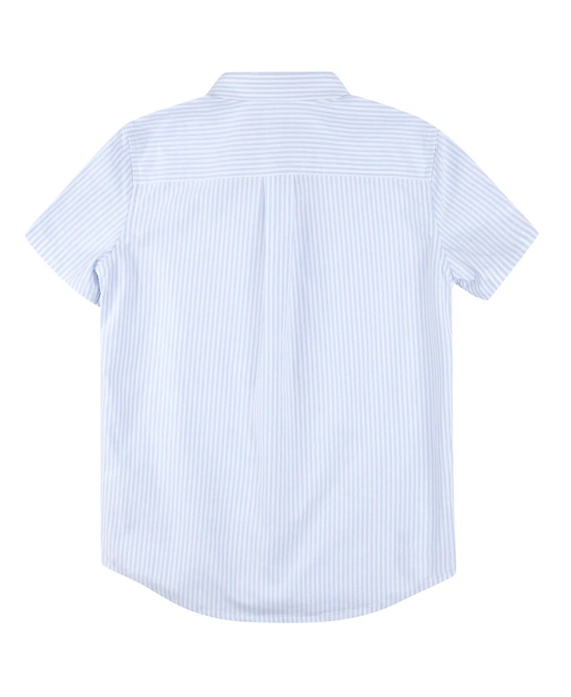 B By Brooks Brothers Big Boys Woven Short Sleeve Oxford Shirt