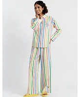 Chinti & Parker Women's Linen Snoopy Stripe Shirt