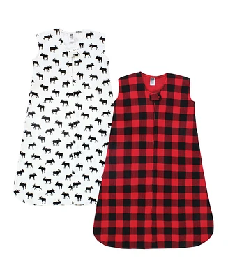 Hudson Baby Boys Thermal Sleeveless Sleeping Bag 2pk, Football, 18-24 Months