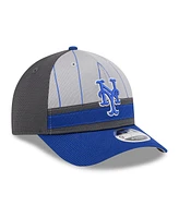 New Era Men's Gray/Royal New York Mets 2025 Batting Practice 9FORTY M-Crown Adjustable Hat