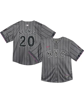 Nike Baby Boys and Girls Pete Alonso Graphite New York Mets 2024 City Connect Limited Player Jersey