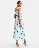 I.n.c. International Concepts Women's Printed Braided-Strap Midi Dress, Exclusively at Macy's