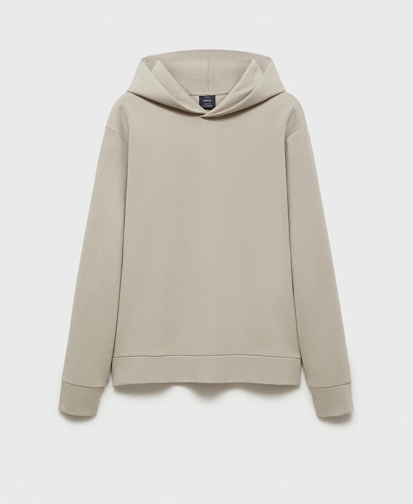Mango Men's Regular-Fit Cotton Hoodie