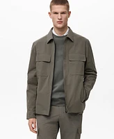 Mango Men's Pocketed Water-Repellent Jacket