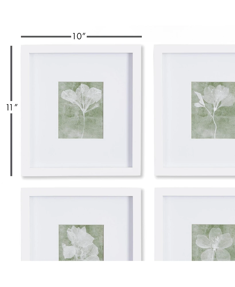 Translucent Floral Petite Prints Set of 4
