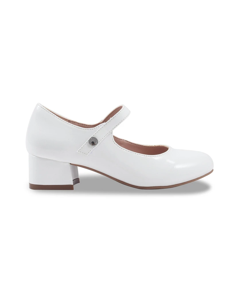 Kenneth Cole Reaction Little and Big Girls Cultivated Pearl Corlis Heel Shoe