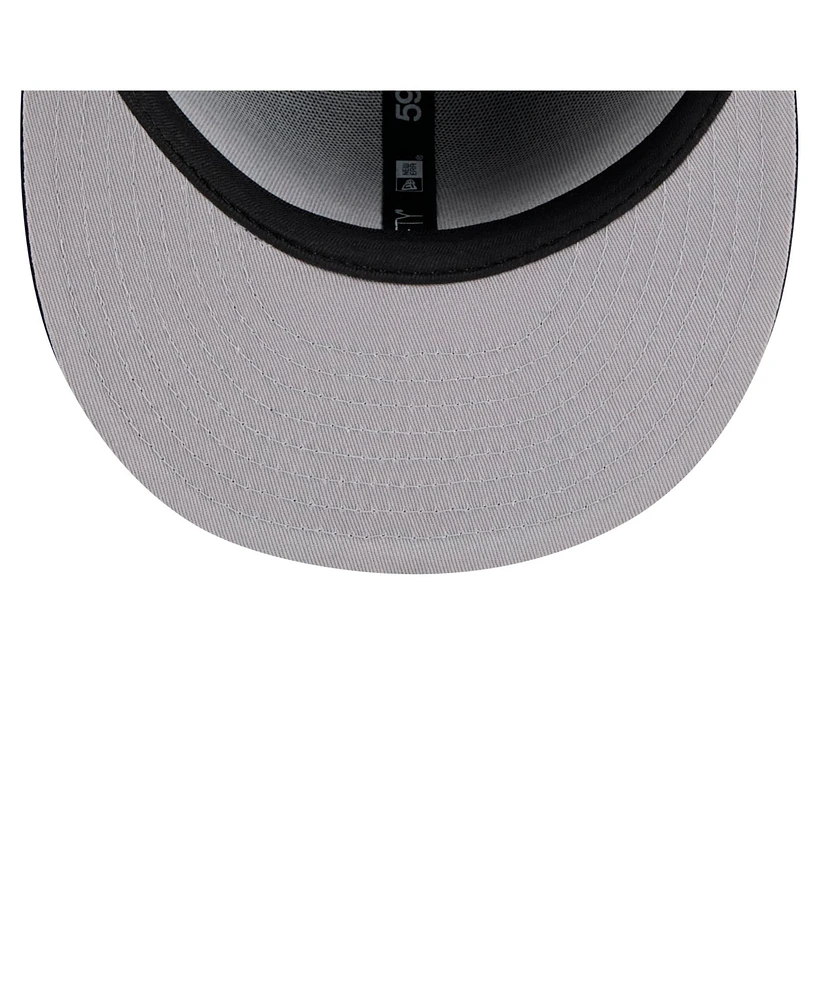 New Era Men's Black Boston Red Sox Shadow Stitch 59FIFTY Fitted Hat