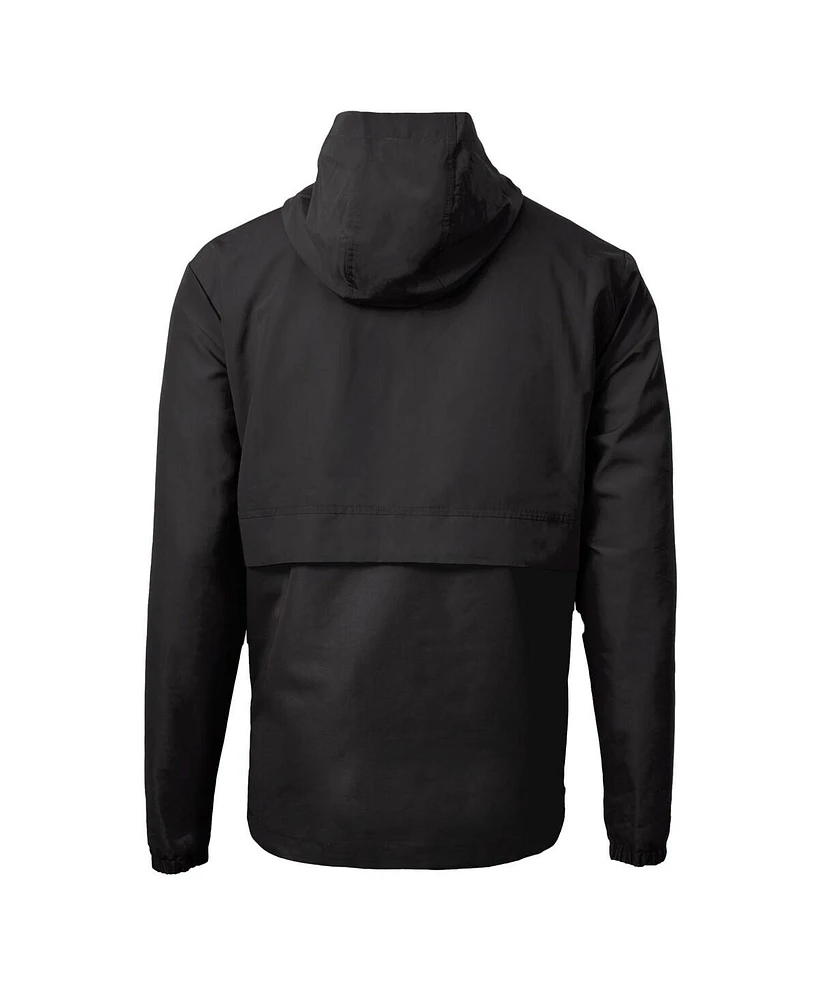 Cutter & Buck Men's Black Atlanta Falcons Charter Eco Half-Zip Anorak Jacket