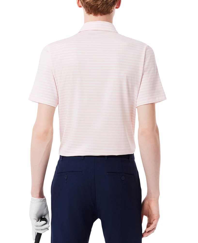 Lacoste Men's Short Sleeve Striped Performance Polo Shirt