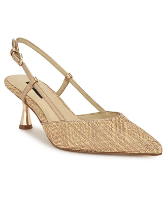 Nine West Women's Rhonda Kitten Heel Slingback Pumps