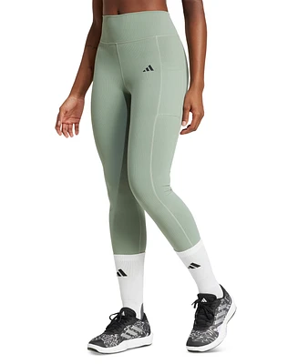 Adidas Women's Optime Rib 7/8 Length Training Leggings