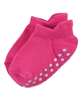 Touched by Nature Baby Girls 12Pk Organic Non Skid Socks