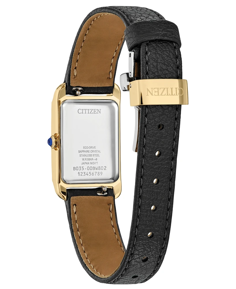 Citizen Women's Classic Bianca Black Apple Material Strap Watch 32.4mm