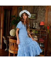 Brunna.co Nau Botanica Hat In Indigo Blue