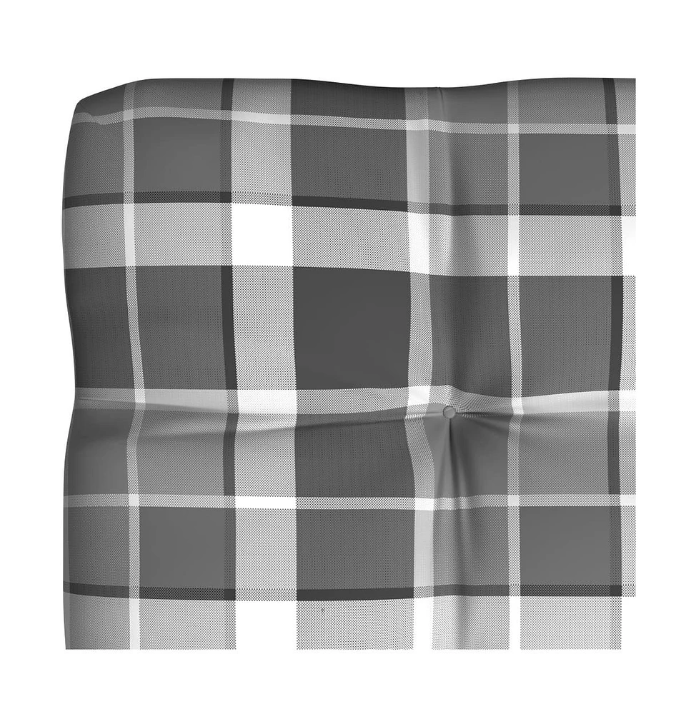 Pallet Sofa Cushions 7 pcs Gray Check Pattern