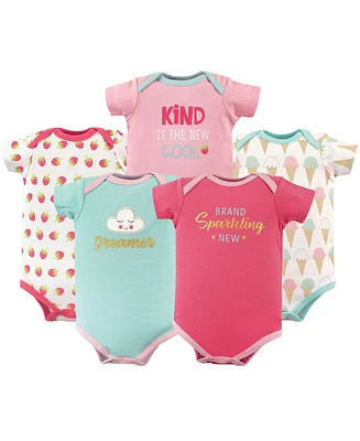 Luvable Friends Baby Girls 5Pk Bodysuits