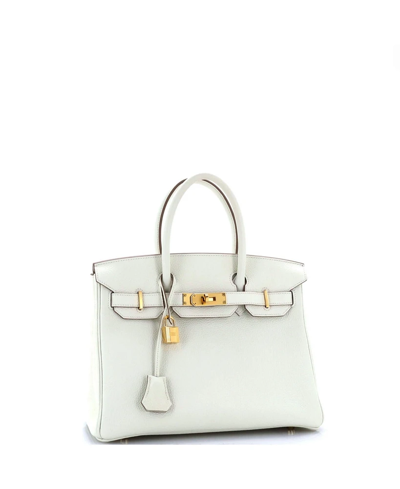 Pre-Owned Hermes Birkin 30 Handbag Light Togo with Gold Hardware