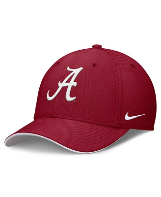 Nike Men's Crimson Alabama Crimson Tide 2025 Dugout Coaches Rise Swoosh Performance Flex Hat