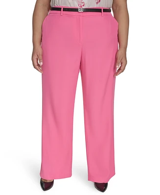Calvin Klein Plus Mid-Rise Wide-Leg Pants