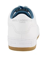 Karl Lagerfeld Paris Men's Tumbled Leather Head Patch Sneakers