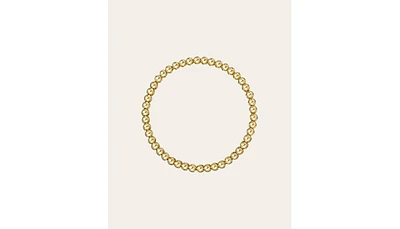 4mm Gold Bead Bracelet