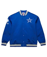 Mitchell & Ness Men's Royal Dallas Cowboys Vintage Double Down Satin Full-Snap Jacket