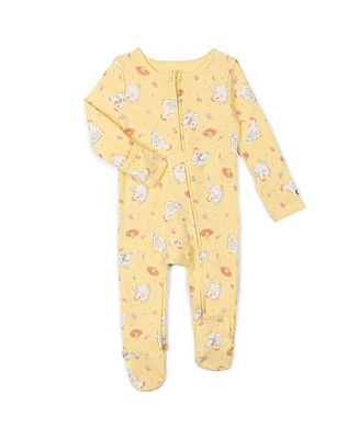 John Deere Baby Girls Animals Ribbed Zip Up Sleep N' Play Coverall