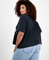 Grayson Threads, The Label Trendy Plus Pink Floyd Cropped Tee