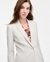 Kasper Women's Stretch Crepe One Button Blazer, Regular & Petite