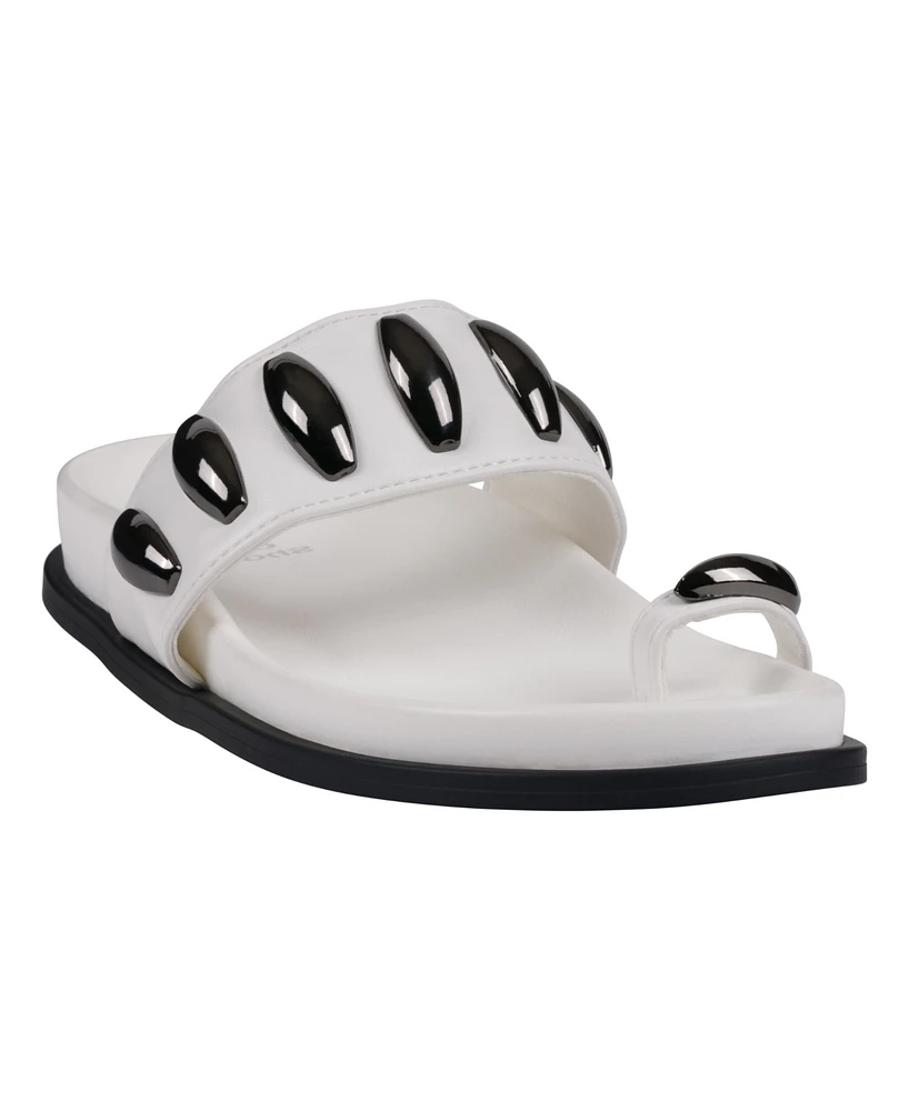 Gc Shoes Women's Sonya Toe Ring Footbed Flat Sandals