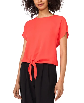 Vince Camuto Women's Short-Sleeve Tie-Hem Top