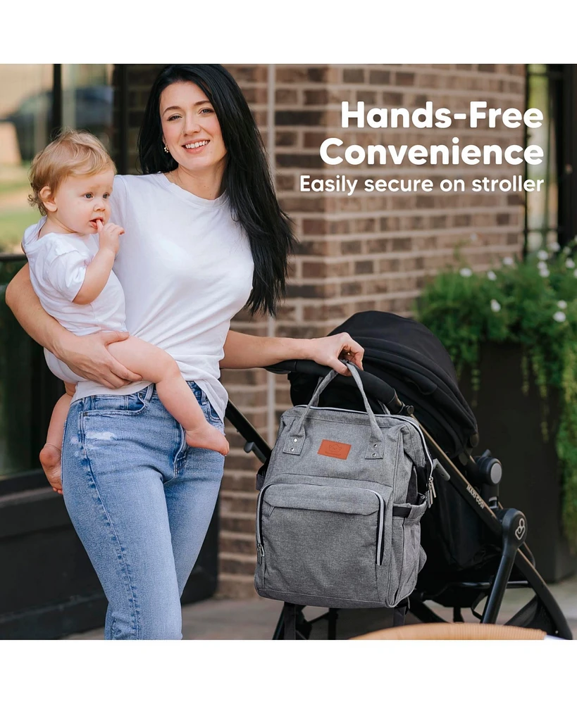 KeaBabies Original Diaper Bag Backpack, Multi-Functional Baby Bags with Changing Pad
