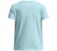 Under Armour Big Girls Logo Print Fill Graphic T-Shirt
