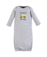 Hudson Baby Boys Gown, Swaddle Blanket and Cap or Headband