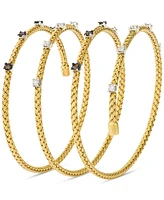 Le Vian Chocolatier Chocolate Diamond & Vanilla Diamond Wrap Bracelet (3/4 ct. t.w.) in 14k Two-Tone Gold