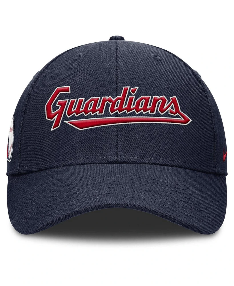 Nike Men's Navy Cleveland Guardians Rise Gaberdine Adjustable Hat
