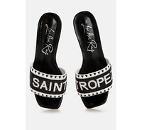 Poshta Saint Tropez Beaded Slip-On Heels