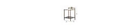 Modern Nightstand with Tempered Glass Top and Dual Storage Shelves