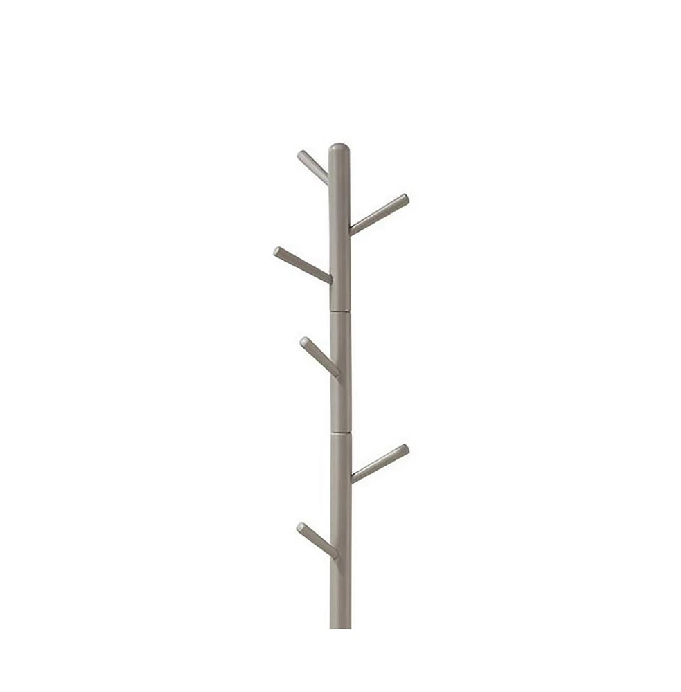 Free-Standing Coat Rack with Six Hooks and Tripod Base for Stylish and Practical Storage