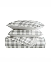 ienjoy Home Watercolor Plaid Reversible 3-Pc. Quilt Set